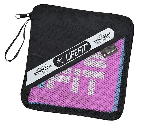 LIFEFIT rychleschnoucí ručník z mikrovlákna 105x175cm, růžový