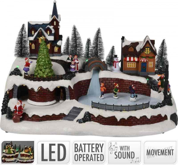 Vánoční dekorace s LED osvětlením 41 x 27 cm