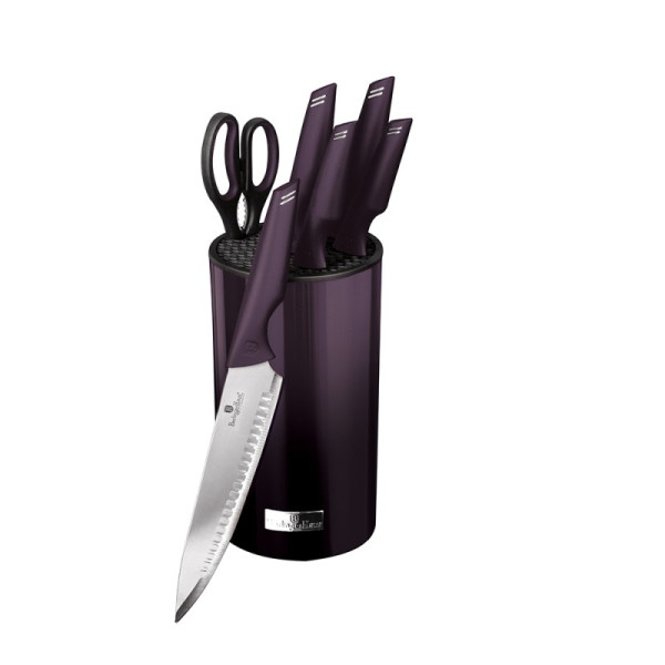 BERLINGERHAUS Sada nožů ve stojanu 7 ks Purple Eclipse Collection BH-2798
