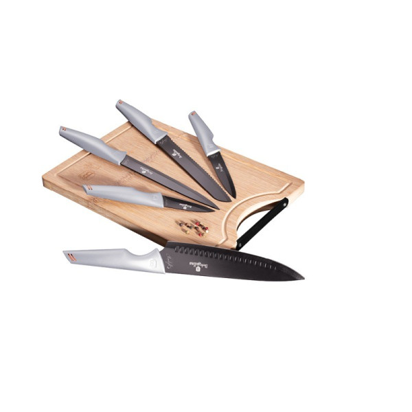 BERLINGERHAUS Sada nožů + prkénko 6 ks Moonlight Edition BH-2833