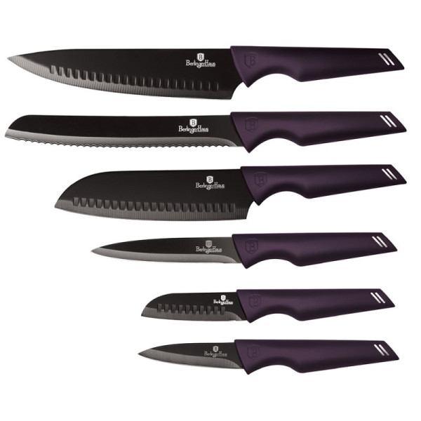 BERLINGERHAUS Sada nožů s nepřilnavým povrchem 6 ks Purple Eclipse Collection BH-2597